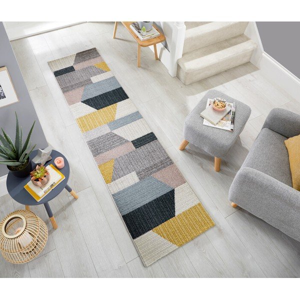 Sivo-žuti tepih Flair Rugs Barrio, 60 x 230 cm-image-1