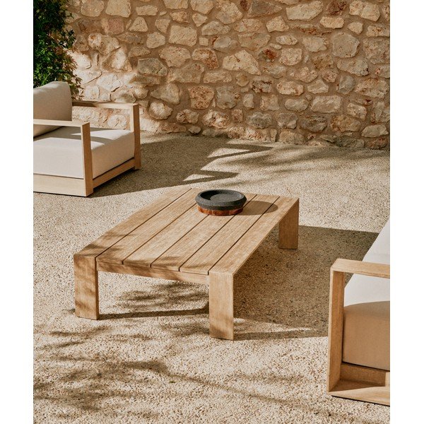 Vrtni stolić za kavu od masivnog bagrema 82,5x140 cm Ambra – Kave Home-image-1