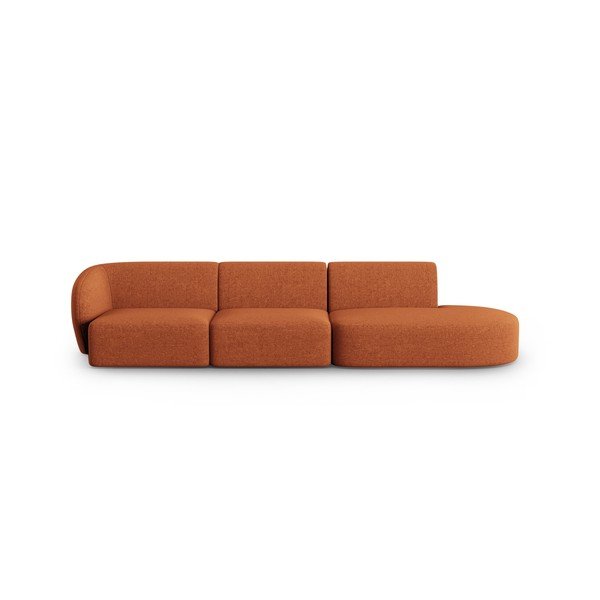 Sofa od šenila boja terakote s lijevim kutom 311 cm Paolo – Milo Casa