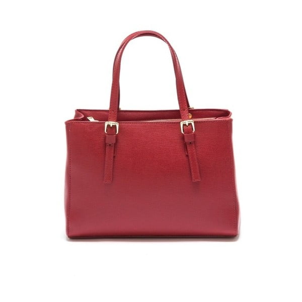 Ružičasta kožna torbica Isabella Rhea Classic Rosso