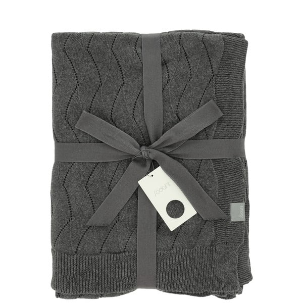 Siva pletena deka 130x170 cm Gentle – Södahl-image-3