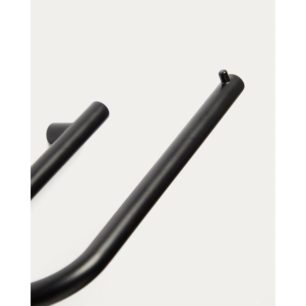 Crni zidni držač toaletnog papira od nehrđajućeg čelika Arely – Kave Home-image-3