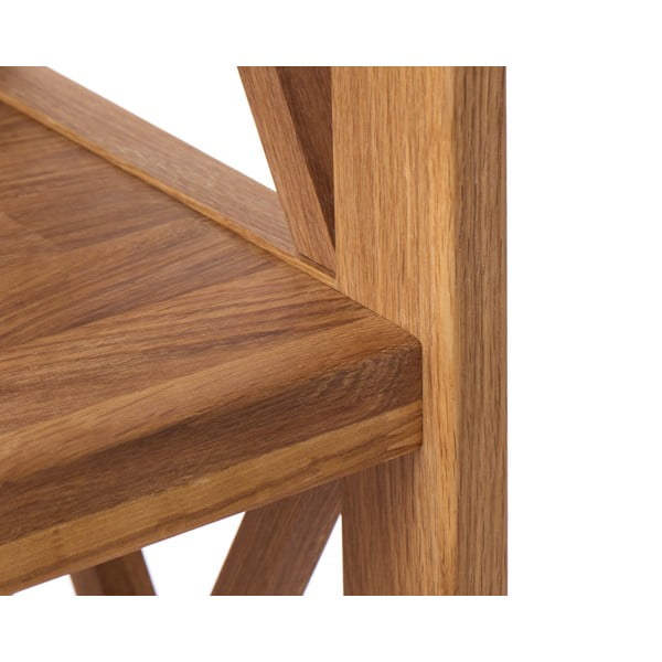 Regal od punog hrasta u prirodnoj boji 70x124 cm X-Shelf – Unique Furniture-image-3