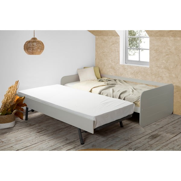 Sivi krevet s dodatnim krevetom na izvlačenje Marckeric Redona, 90 x 190 cm-image-1