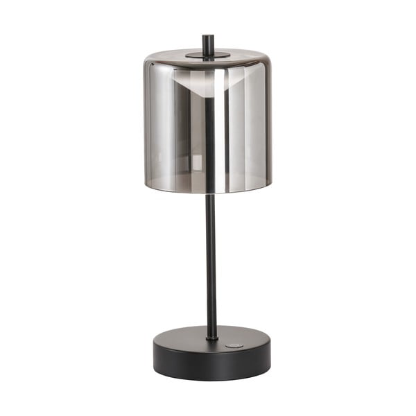 Crna/tamno siva LED stolna lampa s mogućnosti zatamnjivanja (visina 34,5 cm) Riva – Fischer & Honsel
