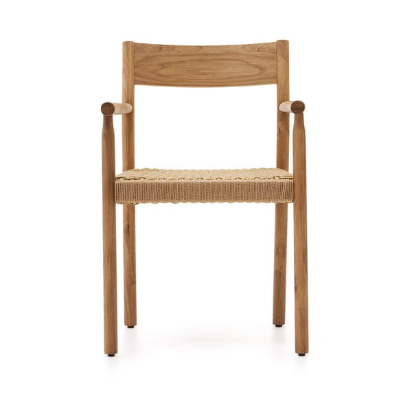 Blagovaonska stolica od punog hrasta u prirodnoj boji Yalia – Kave Home-image-4