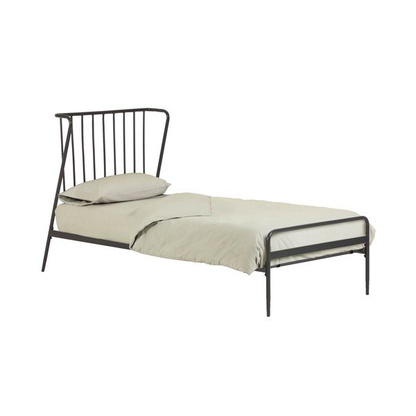 Crni metalni krevet Kave Home Narlu, 90 x 190 cm-image-3