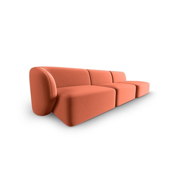 Ružičasta baršunasti sofa s lijevim kutom 311 cm Paolo – Milo Casa-image-2