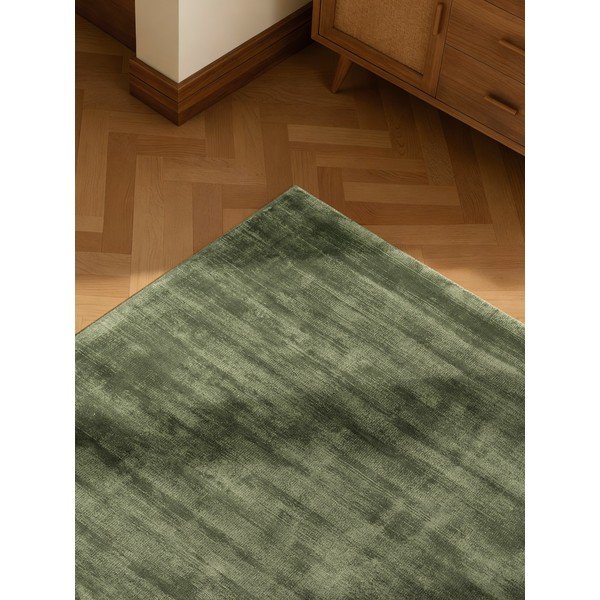 Zeleni ručno rađen tepih viskozan 80x150 cm Noemi – Vikosa-image-3