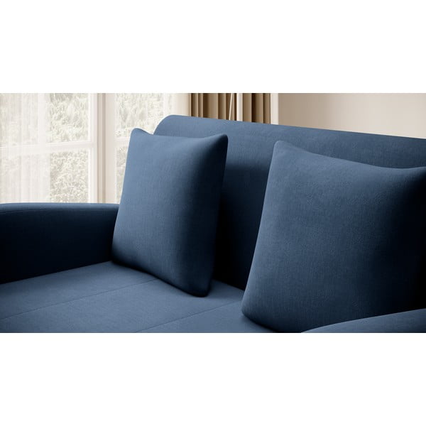 Plava baršunasti sklopiva sofa 130 cm Ario – ELTAP-image-4