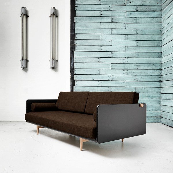 Sofa na razvlačenje Karup Deva Black / Raw Oak / Choco Brown-image-2