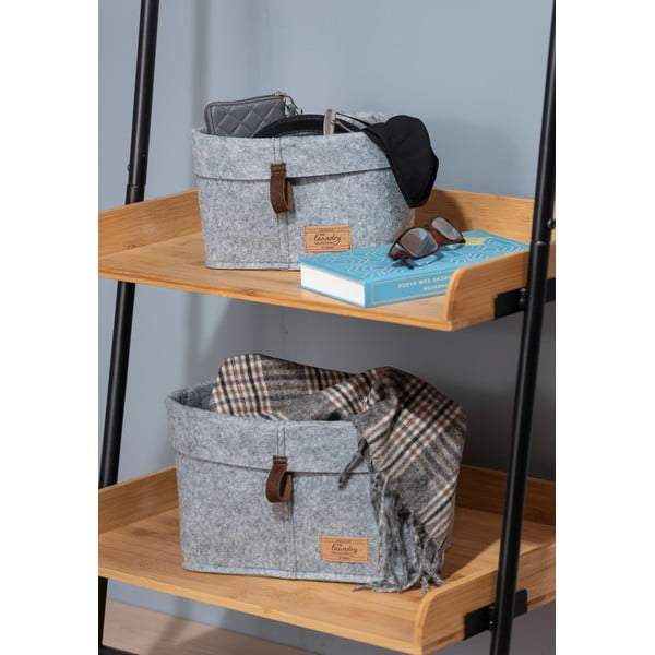 Sivi tekstilni organizator Wenko Felt, 18 x 12 cm-image-1