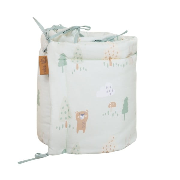 Svijetlo zelena pamučna ograda za dječji krevet 170 cm Woodland Buddies – Roba-image-2