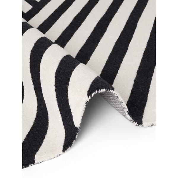 Crno-bijeli ručno rađen vunen tepih 200x290 cm Stryve Noir – Elle Decoration-image-4