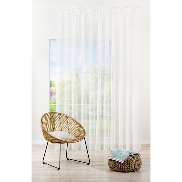Bijela prozirna zavjesa 400x260 cm Agra – Mendola Fabrics-image-1