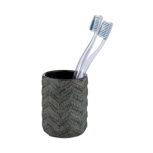 Tamnosiva ručno oslikana čaša za četkice za zube Wenko Mantua-image-2