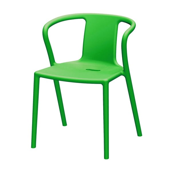 Zelena stolica za blagovanje s Magis Air naslonima za ruke