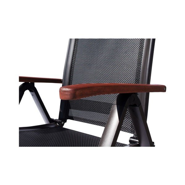 Crna metalna vrtna ležaljka Ass Comfort - Sun Garden-image-1