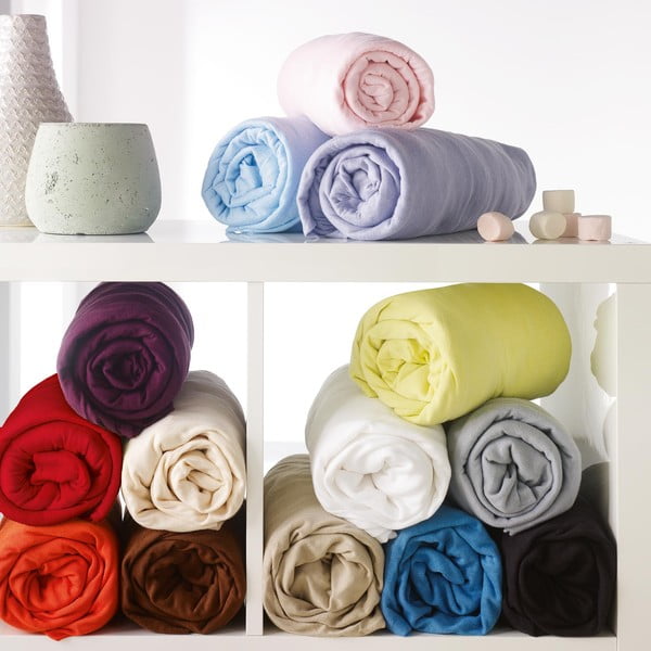 Ružičasta plahta s gumom od jeseya 160x200 cm Jersy – douceur d'intérieur-image-3