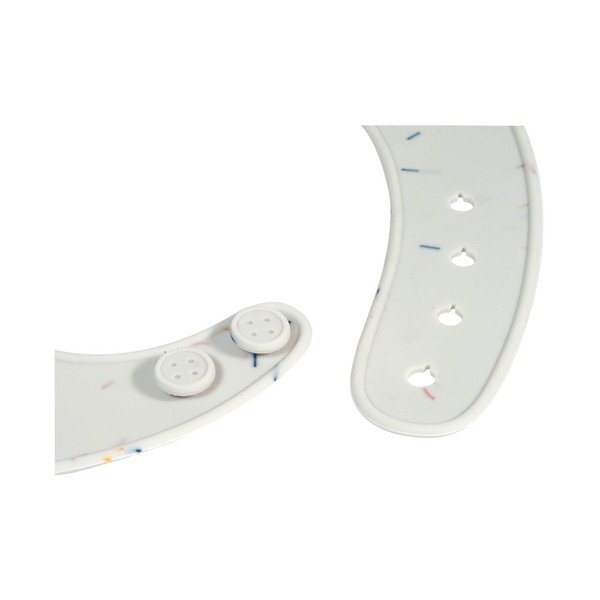 Bijeli silikonski podbradnik s džepom Kindsgut Bib Confetti-image-4