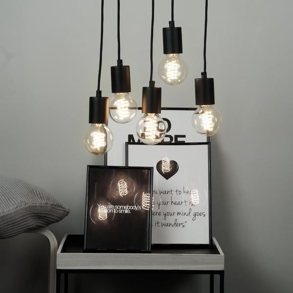 Crna petodijelna viseća lampa Sotto Luce Cero Basic-image-3