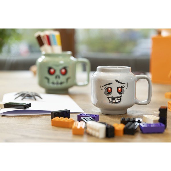 Siva keramička dječja šalica za latte 255 ml Zombie – LEGO®-image-1