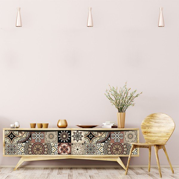 Set od 30 naljepnica Ambiance Tiles za namještaj Cineloto Mento, 15 x 15 cm-image-3