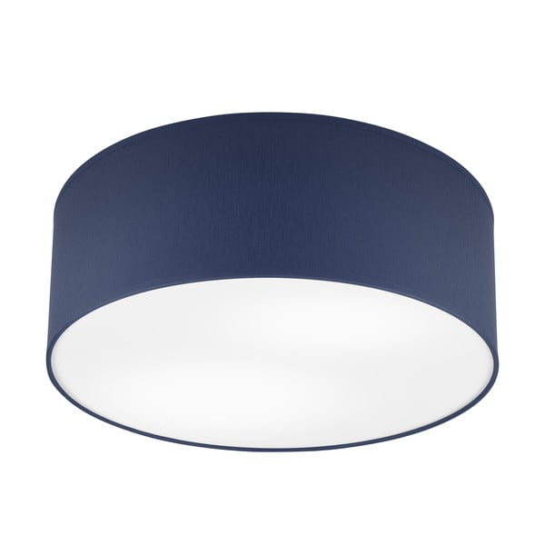Tamno plava stropna svjetiljka s tekstilnim sjenilom ø 35 cm Vivian – LAMKUR