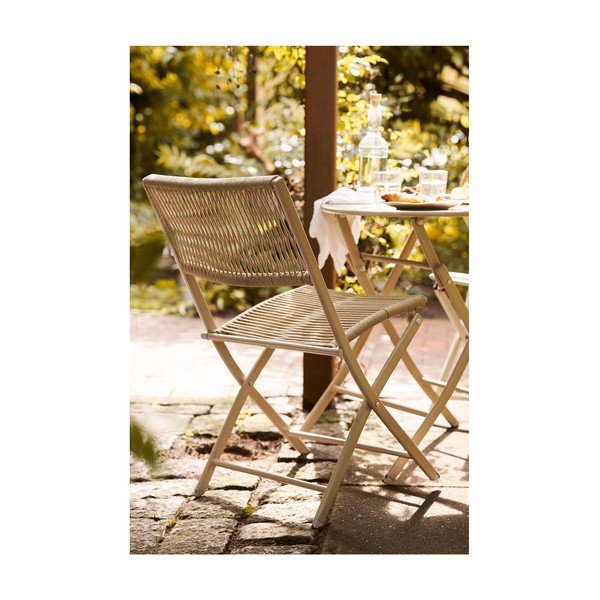 Bež metalni vrtni blagovaonski set za 2 osobe Arcas – House Nordic-image-3