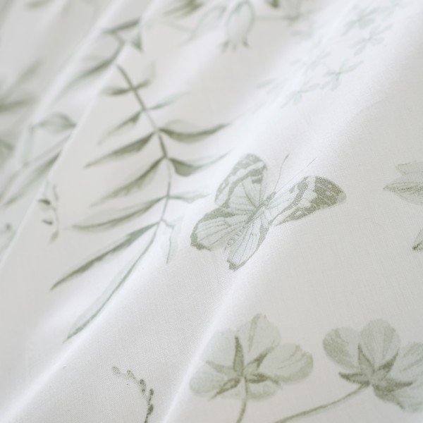 Zelena/krem pamučna posteljina za krevet za jednu osobu 135x200 cm Thea Floral – Bianca-image-4