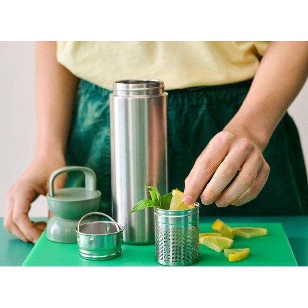 Termosica od nehrđajućeg čelika u srebrnoj boji/kadulja zelena 500 ml Ellipse – Mepal-image-1