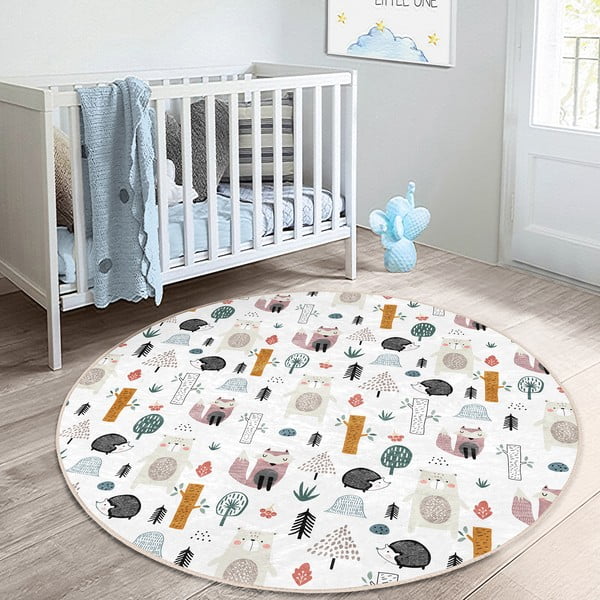 Bijeli dječji tepih ø 100 cm Comfort – Mila Home-image-1