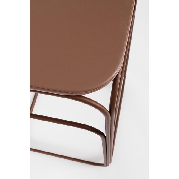 Sivi/boje terakote metalni pomoćni stolovi u setu 2 kom 36x56 cm Clarity – Bizzotto-image-4