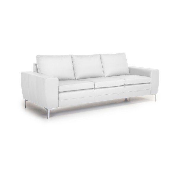 Bijela kožna sofa Scandic Twigo, 227 cm-image-2
