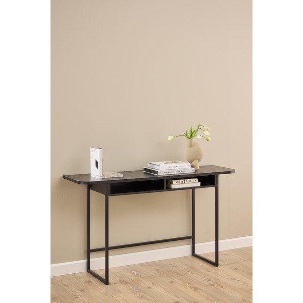 Crni pomoćni stol u dekoru jasena 40x140 cm Darlington – Actona-image-1