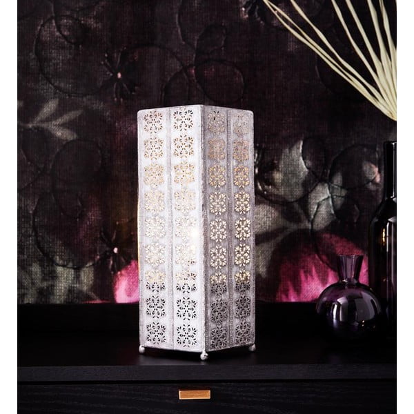 Siva stolna lampa Markslöjd Agra, visina 33,5 cm-image-2