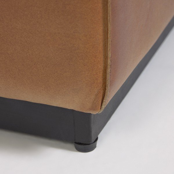 Konjak smeđa kožni tabure Kave Home Cesia-image-3