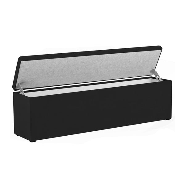 Crni otoman Mazzini Sofas Ancona, 200 x 46 cm-image-3