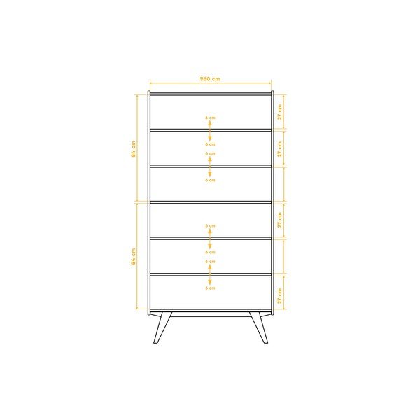 Hrastov ormar za knjige 100x200 cm Retro - The Beds-image-4