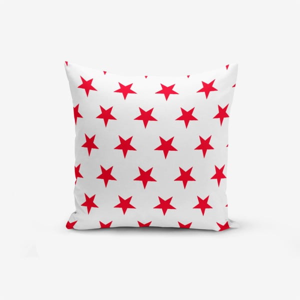 Pamučna navlaka za jastuke Minimalističke jastučnice Red Star Modern, 45 x 45 cm