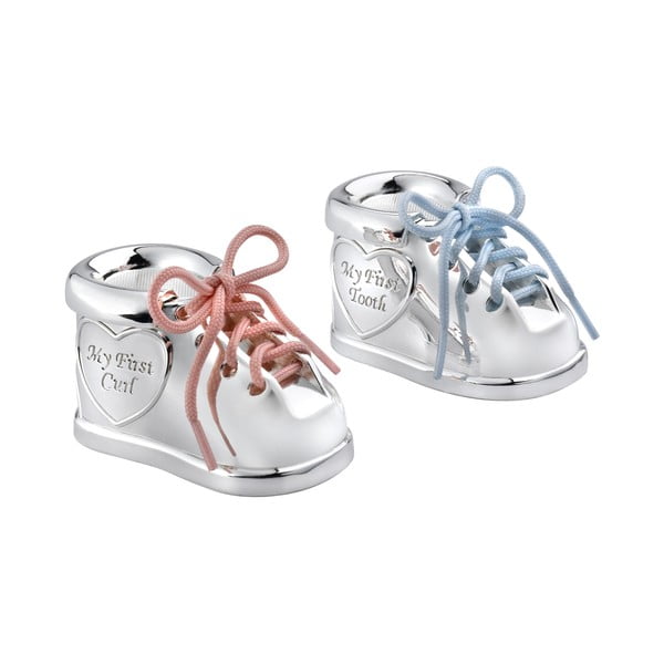 Metalna kutijica za prvi mliječni zub u sjajno srebrnoj boji 6x4x4 cm Shoe  – Zilverstad-image-3