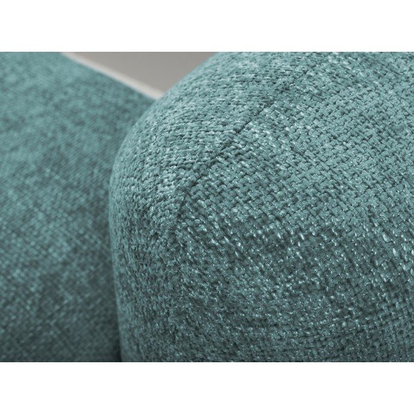 Plava sklopiva/s prostorom za pohranu kutna garnitura od šenila (s lijevim kutom/s ležaljkom) Mele – Makamii-image-4