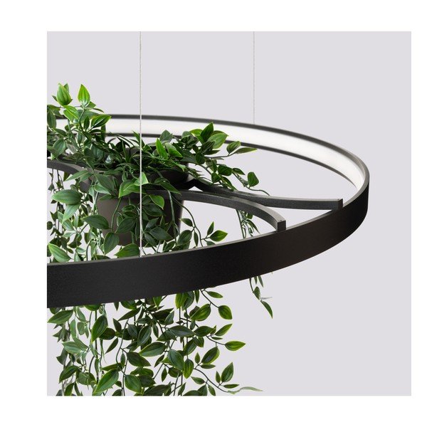 Crna LED viseća svjetiljka aluminijska ø 78 cm RIO – Thoro-image-3