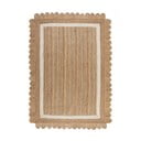 Ručno rađen juten tepih u prirodnoj boji/boje slonovače 120x170 cm Grace White – Flair Rugs