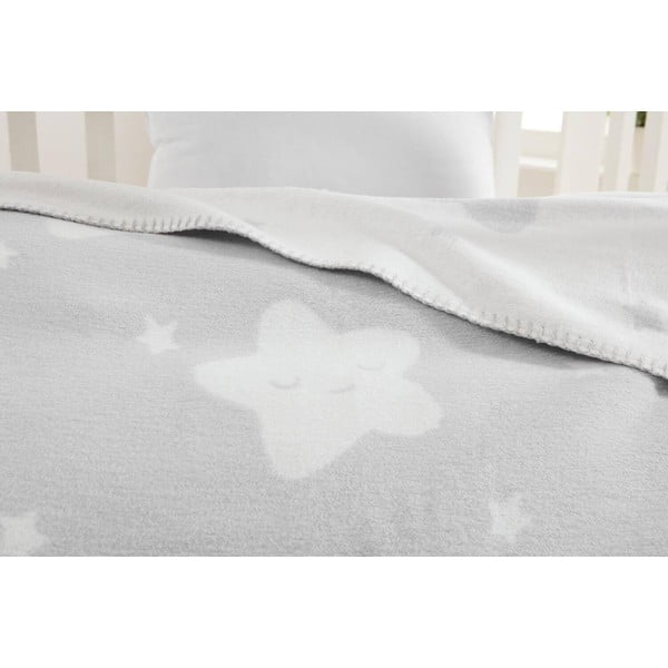 Svijetlo siva deka za bebe od flisa 100x120 cm Star – Mijolnir-image-2