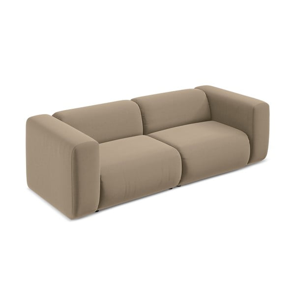 Bež baršunasti sofa 228 cm Ekahi – Makamii-image-3