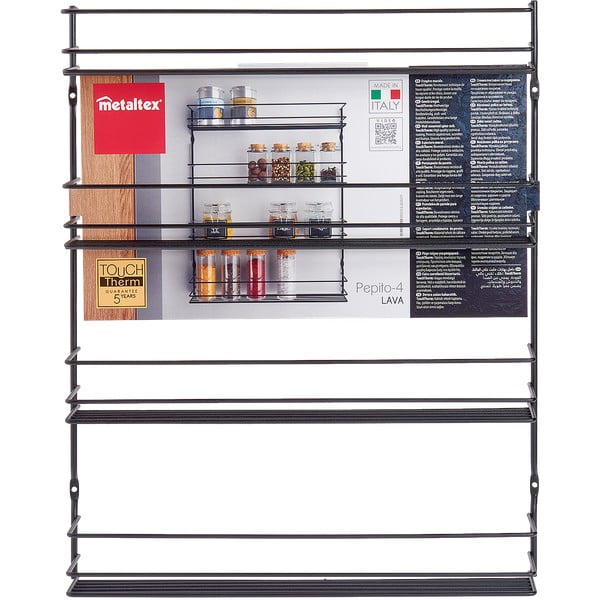Zidni organizator začina od nehrđajućeg čelika – Metaltex-image-3