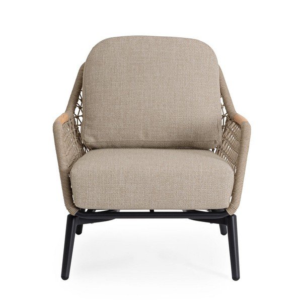 Svjetlo smeđa metalna vrtna fotelja Eulero – Bizzotto-image-2