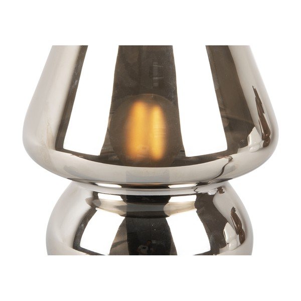 Staklena stolna lampa u srebrnoj boji Leitmotiv Glass, visina 18 cm-image-4