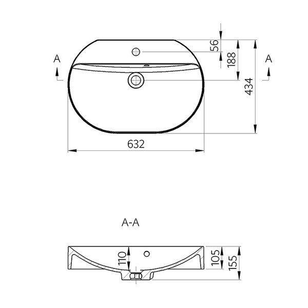 Bijeli umivaonik od mineralnog kompozita 63x43 cm Helen – Sapho-image-4